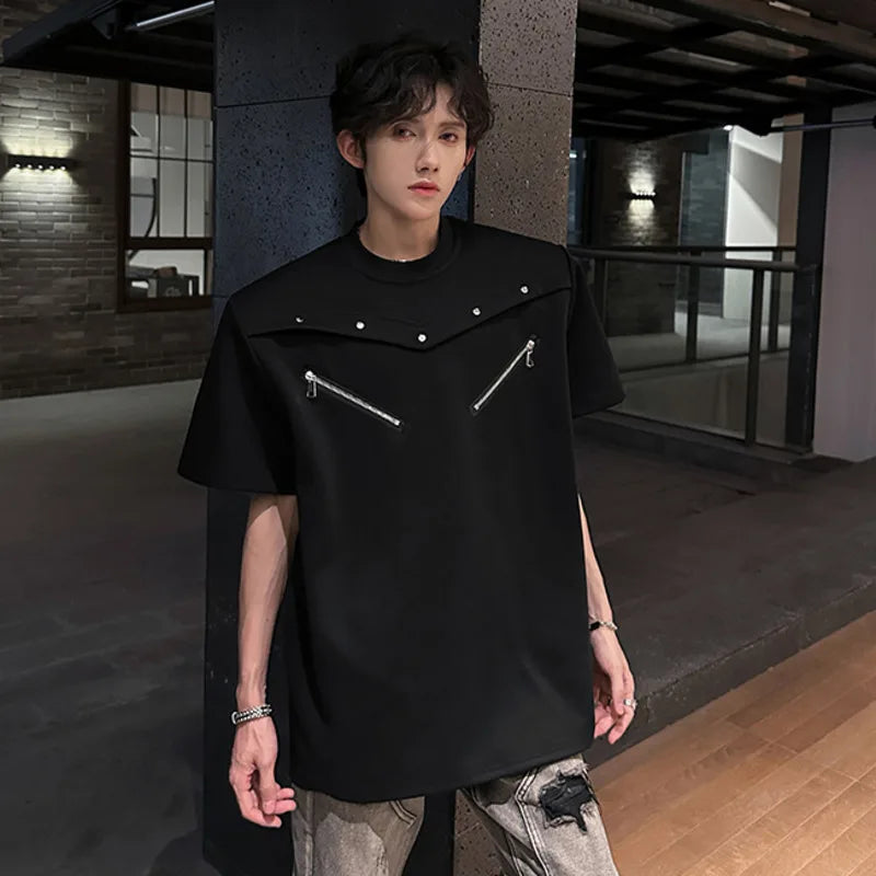 SIGNAL_FRAME_09 ☒ Structured Shoulder Tee-VOIDWEAR™