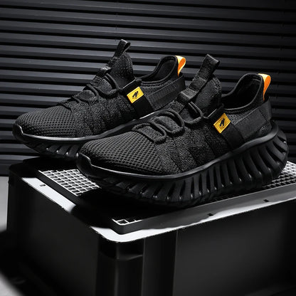 VOIDWEAR SIGNAL_RUN_09 ☰ men’s breathable air mesh running shoes with Flywire tech and EVA sole, ritual-inspired streetwear sneakers