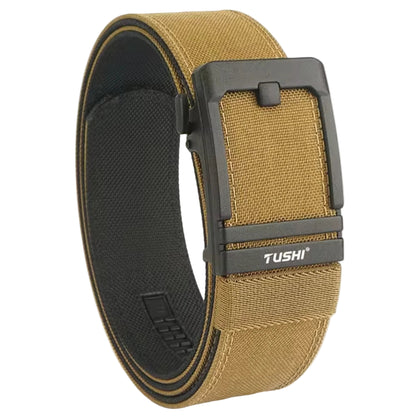 Voidwear SC//12 tactical nylon belt styled with cyberpunk cargo pants in urban night setting