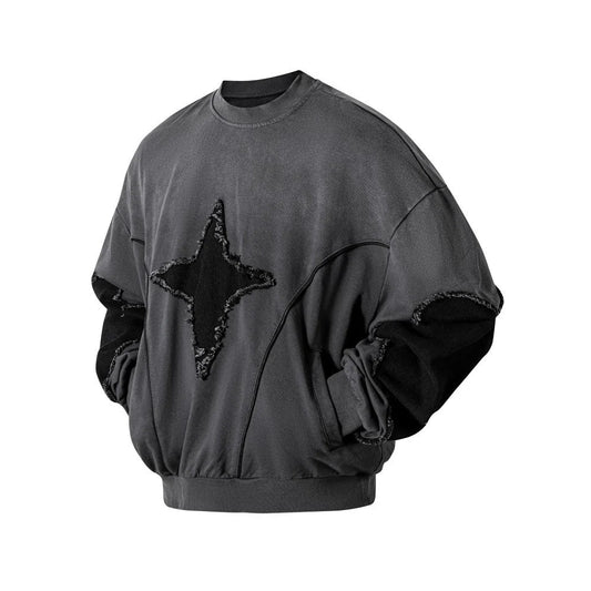 BURR_07 ☰ Star-Patch Long-Sleeve-VOIDWEAR™
