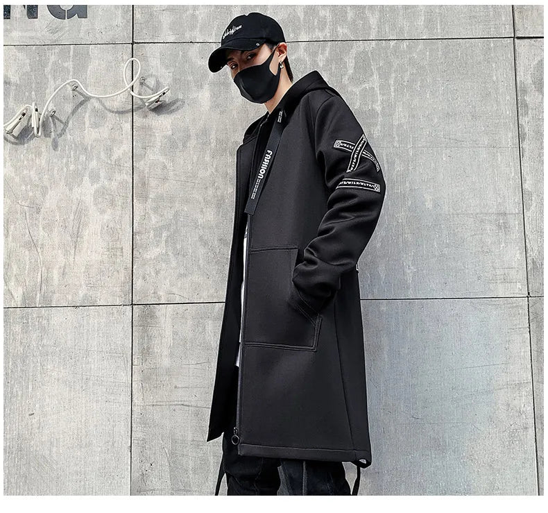 NULLSHELL_09 Longline Hooded Shell Overcoat-VOIDWEAR™