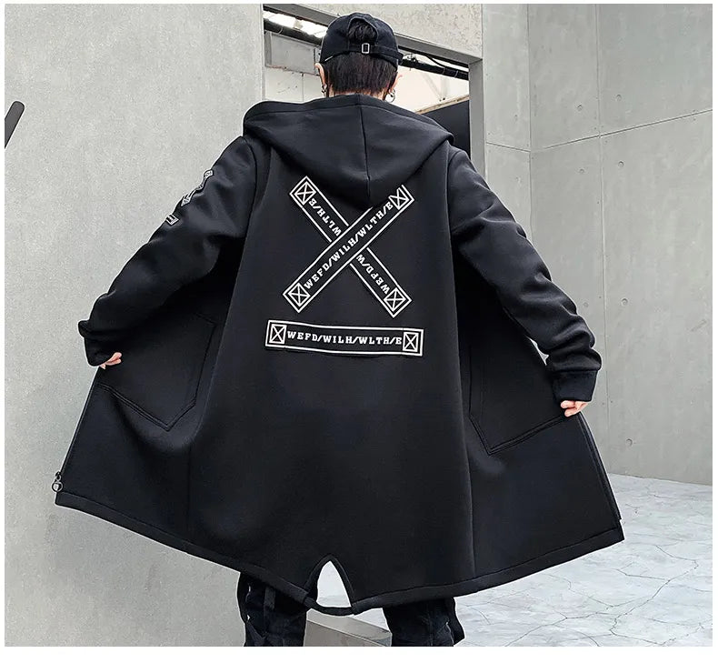 NULLSHELL_09 Longline Hooded Shell Overcoat-VOIDWEAR™