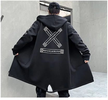 NULLSHELL_09 Longline Hooded Shell Overcoat-VOIDWEAR™