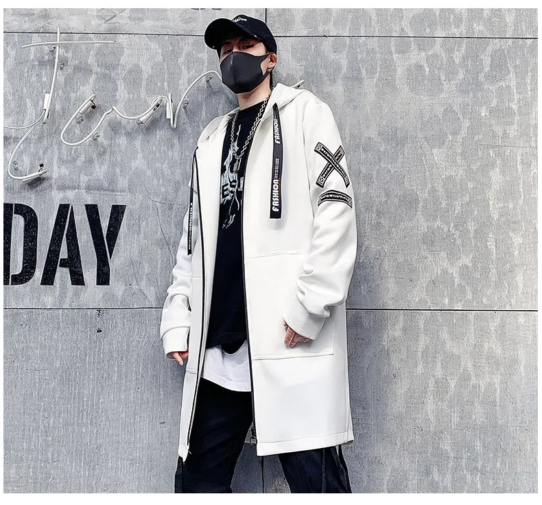 NULLSHELL_09 Longline Hooded Shell Overcoat-VOIDWEAR™