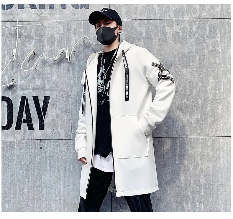 NULLSHELL_09 Longline Hooded Shell Overcoat-VOIDWEAR™