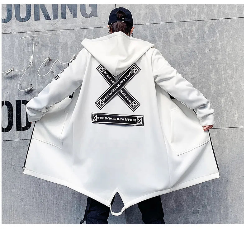 NULLSHELL_09 Longline Hooded Shell Overcoat-VOIDWEAR™