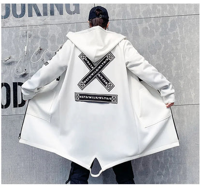 NULLSHELL_09 Longline Hooded Shell Overcoat-VOIDWEAR™