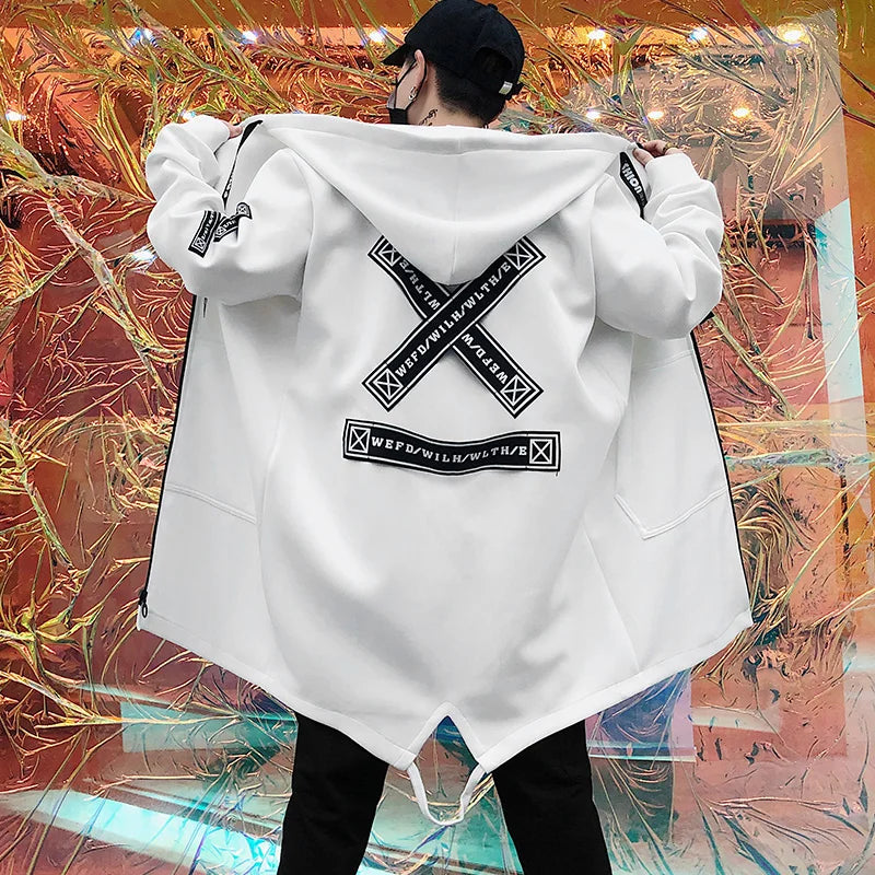 NULLSHELL_09 Longline Hooded Shell Overcoat-VOIDWEAR™