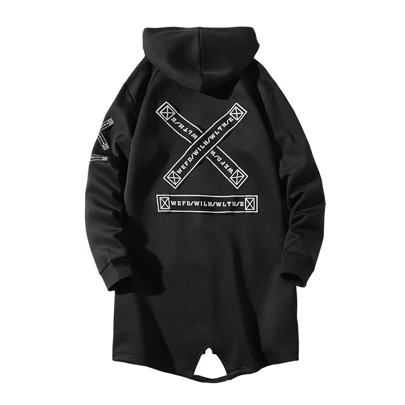 NULLSHELL_09 Longline Hooded Shell Overcoat-VOIDWEAR™
