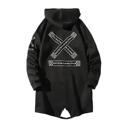 NULLSHELL_09 Longline Hooded Shell Overcoat-VOIDWEAR™
