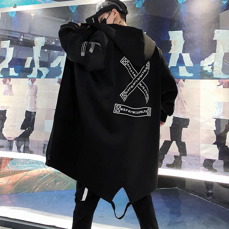 NULLSHELL_09 Longline Hooded Shell Overcoat-VOIDWEAR™