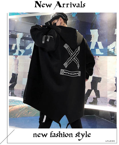 NULLSHELL_09 Longline Hooded Shell Overcoat-VOIDWEAR™