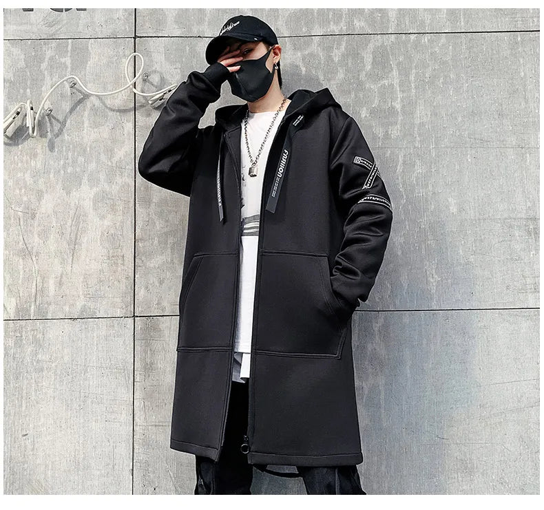 NULLSHELL_09 Longline Hooded Shell Overcoat-VOIDWEAR™