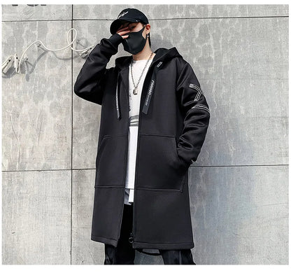 NULLSHELL_09 Longline Hooded Shell Overcoat-VOIDWEAR™