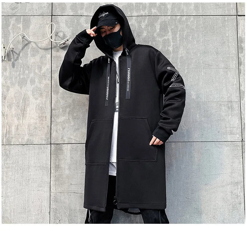 NULLSHELL_09 Longline Hooded Shell Overcoat-VOIDWEAR™