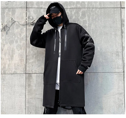 NULLSHELL_09 Longline Hooded Shell Overcoat-VOIDWEAR™