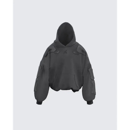 SIGNAL_09 ☰ Oversized Foam Hoodie-VOIDWEAR™