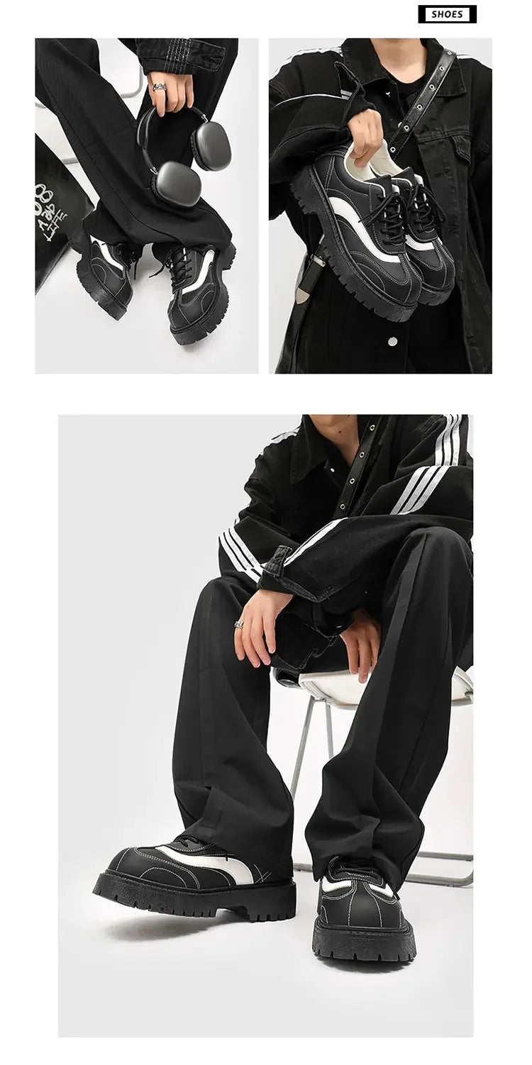 VOIDWEAR SIGNAL_VANISH_12 ☰ ritual-inspired men’s casual shoes with breathable upper, round toe, and vanish-mode closure, built for spring/autumn wear.