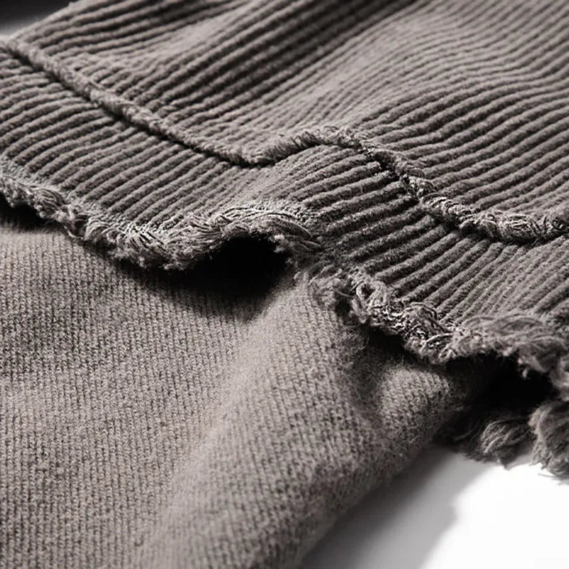SIGNAL_FADE_09 ☰ Distressed Dual-Realm Sweatshirt-VOIDWEAR™