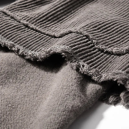 SIGNAL_FADE_09 ☰ Distressed Dual-Realm Sweatshirt-VOIDWEAR™