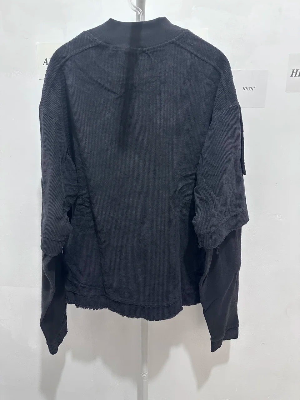 SIGNAL_FADE_09 ☰ Distressed Dual-Realm Sweatshirt-VOIDWEAR™