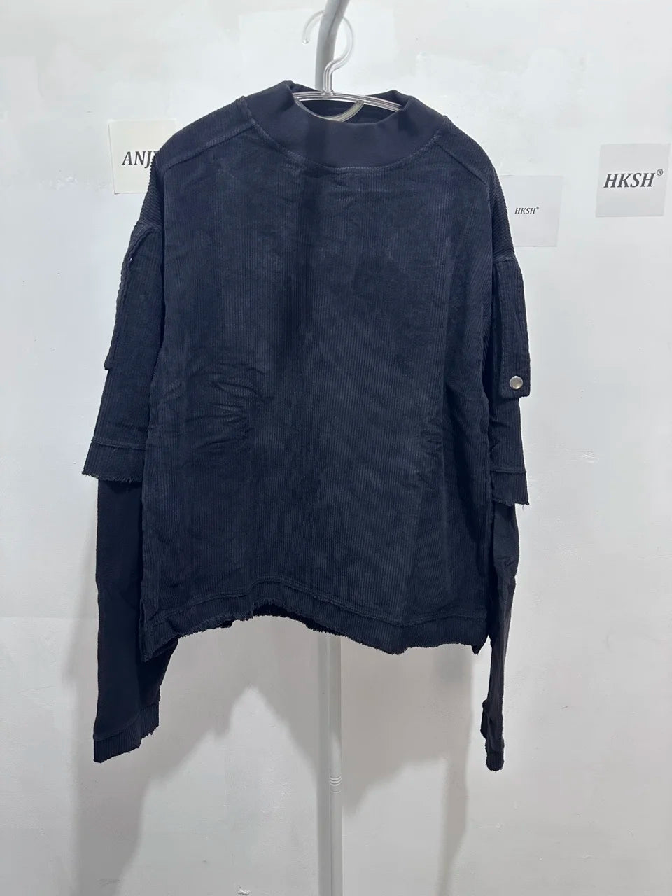 SIGNAL_FADE_09 ☰ Distressed Dual-Realm Sweatshirt-VOIDWEAR™