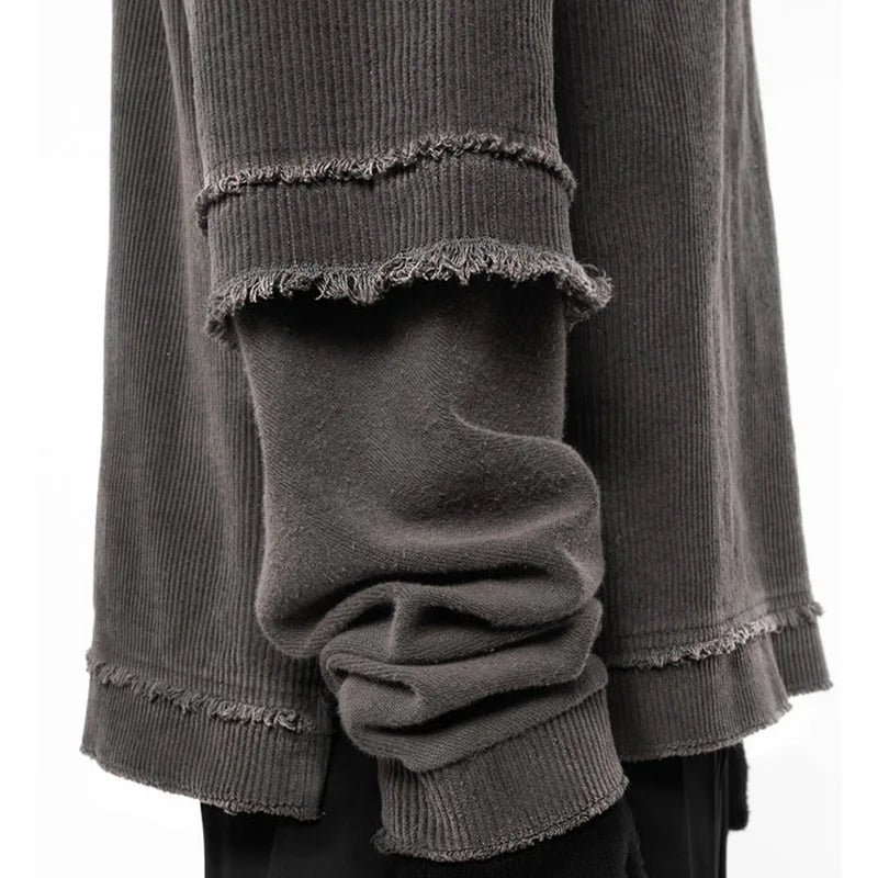 SIGNAL_FADE_09 ☰ Distressed Dual-Realm Sweatshirt-VOIDWEAR™