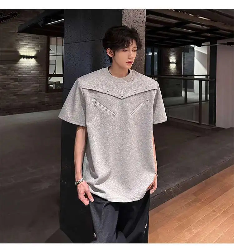 SIGNAL_FRAME_09 ☒ Structured Shoulder Tee-VOIDWEAR™