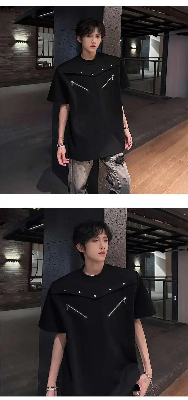 SIGNAL_FRAME_09 ☒ Structured Shoulder Tee-VOIDWEAR™