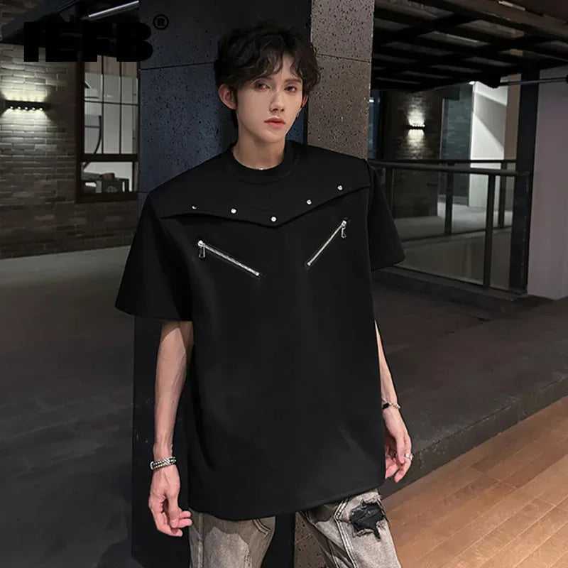 SIGNAL_FRAME_09 ☒ Structured Shoulder Tee-VOIDWEAR™