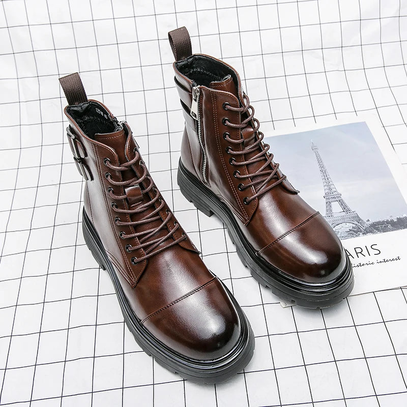SIGNAL_VANISH_11 ☰ Patent Leather Chelsea Boots-VOIDWEAR™