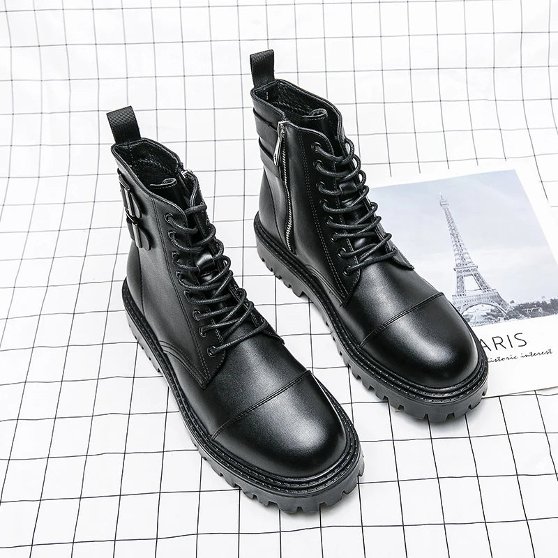 SIGNAL_VANISH_11 ☰ Patent Leather Chelsea Boots-VOIDWEAR™
