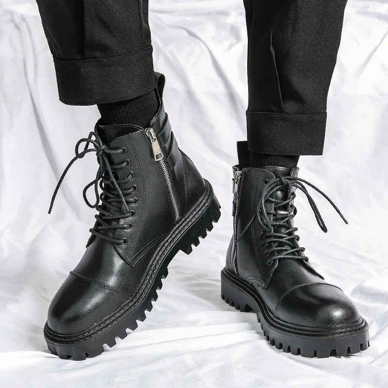 SIGNAL_VANISH_11 ☰ Patent Leather Chelsea Boots-VOIDWEAR™