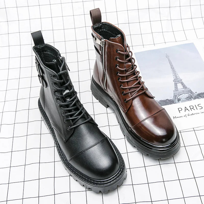 SIGNAL_VANISH_11 ☰ Patent Leather Chelsea Boots-VOIDWEAR™
