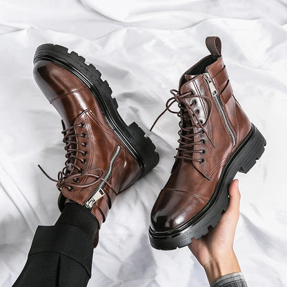 SIGNAL_VANISH_11 ☰ Patent Leather Chelsea Boots-VOIDWEAR™