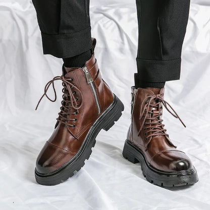 SIGNAL_VANISH_11 ☰ Patent Leather Chelsea Boots-VOIDWEAR™