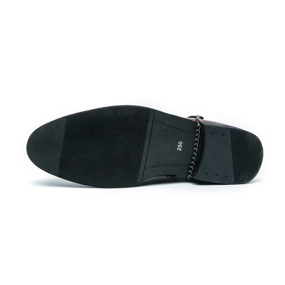 SIGNAL_VANISH_11 ☰ Split Leather Zip Ankle Shoe-VOIDWEAR™