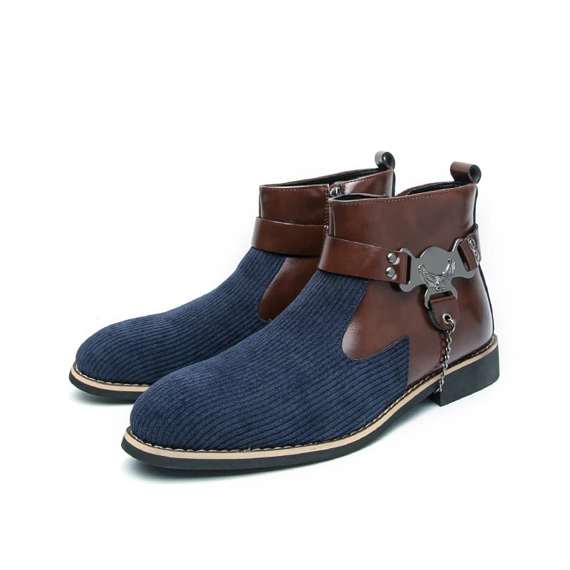 SIGNAL_VANISH_11 ☰ Split Leather Zip Ankle Shoe-VOIDWEAR™