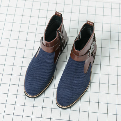 SIGNAL_VANISH_11 ☰ Split Leather Zip Ankle Shoe-VOIDWEAR™