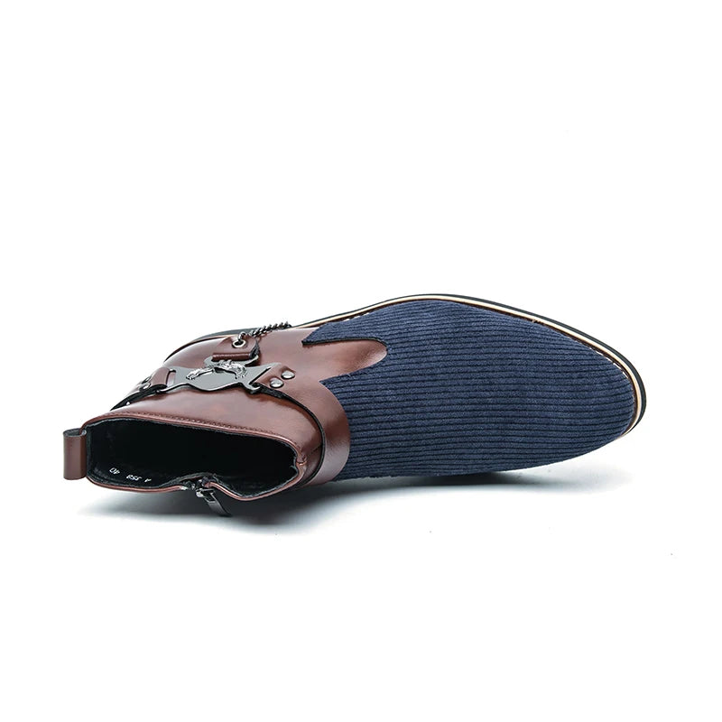 SIGNAL_VANISH_11 ☰ Split Leather Zip Ankle Shoe-VOIDWEAR™