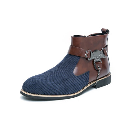 SIGNAL_VANISH_11 ☰ Split Leather Zip Ankle Shoe-VOIDWEAR™