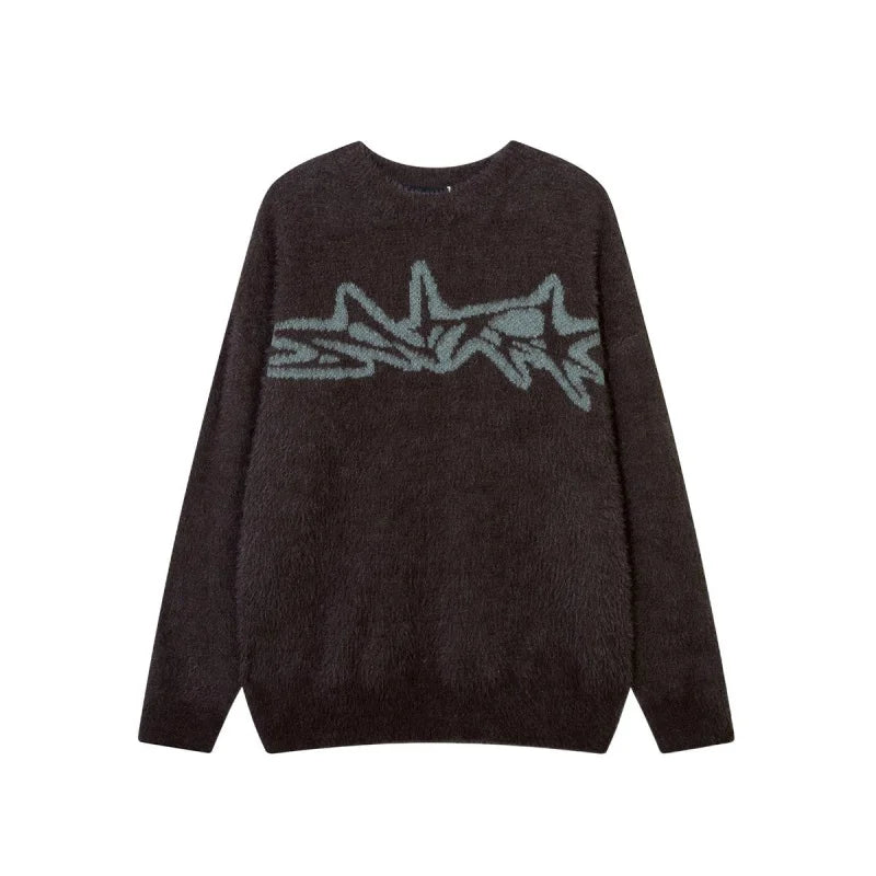 VDR-JACQUARD-02 Oversized Star Jacquard Sweater-VOIDWEAR™