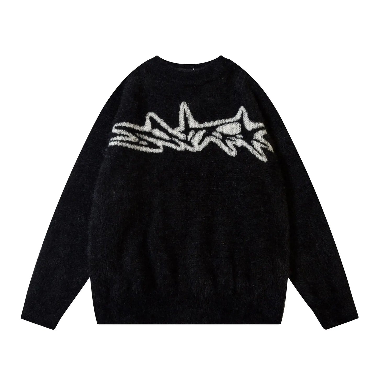 VDR-JACQUARD-02 Oversized Star Jacquard Sweater-VOIDWEAR™