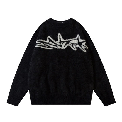 VDR-JACQUARD-02 Oversized Star Jacquard Sweater-VOIDWEAR™