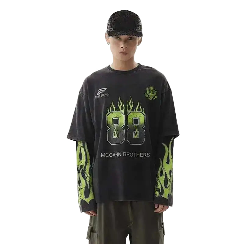 VDR_GREENFLAME ☰ TEES —long sleeve-VOIDWEAR™