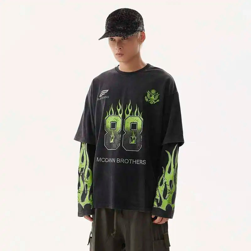 VDR_GREENFLAME ☰ TEES —long sleeve-VOIDWEAR™