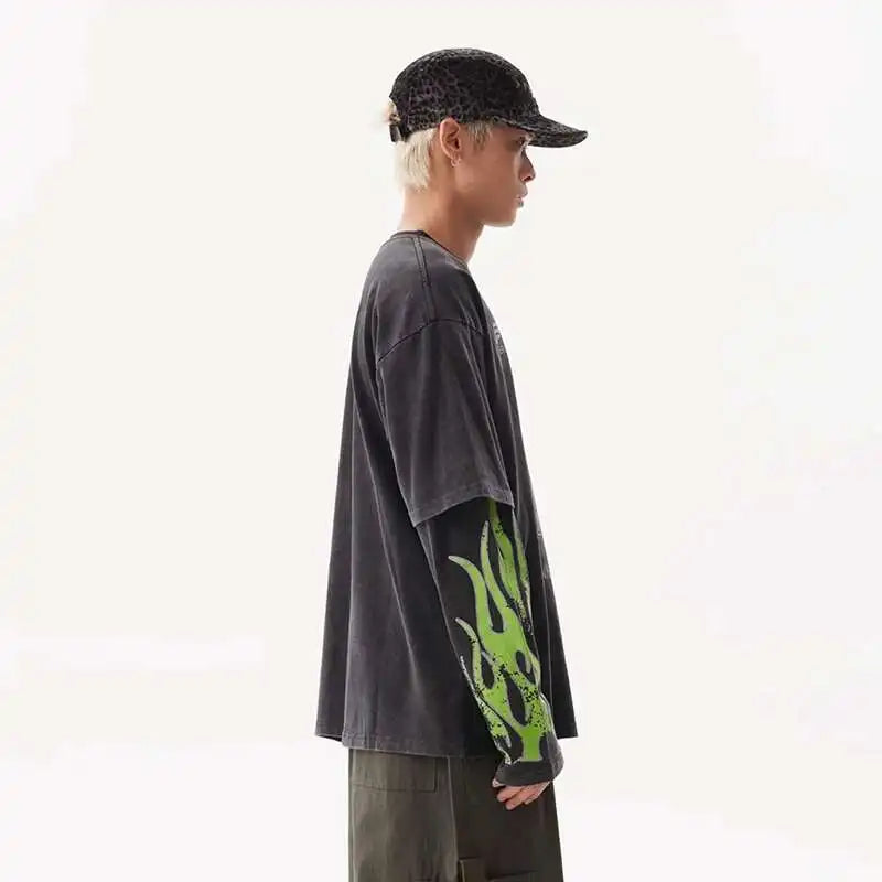 VDR_GREENFLAME ☰ TEES —long sleeve-VOIDWEAR™