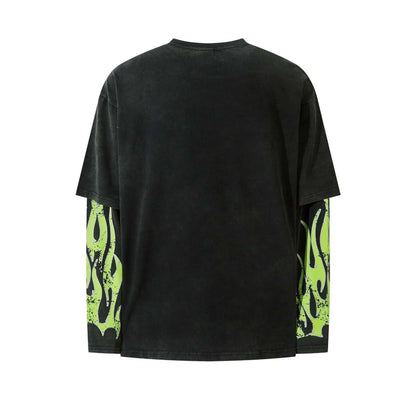 VDR_GREENFLAME ☰ TEES —long sleeve-VOIDWEAR™