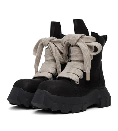 VDR_SHADOW_07 ⚑ — Leather Platform Boot-VOIDWEAR™