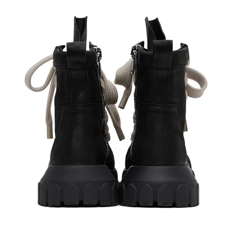 VDR_SHADOW_07 ⚑ — Leather Platform Boot-VOIDWEAR™